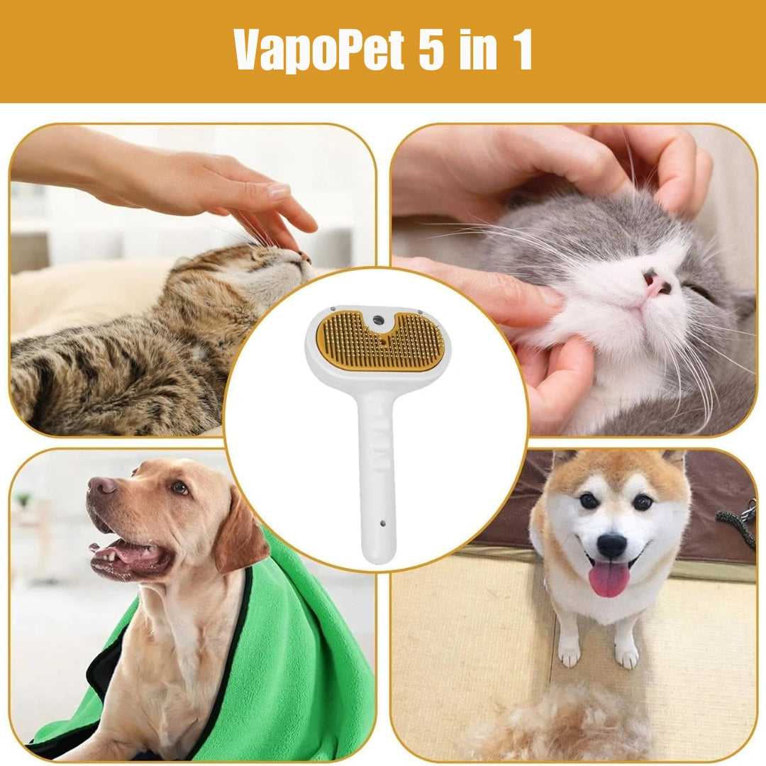 VapoPet 5 in 1 | ¡El cepillo a vapor que tu mascota se merece!