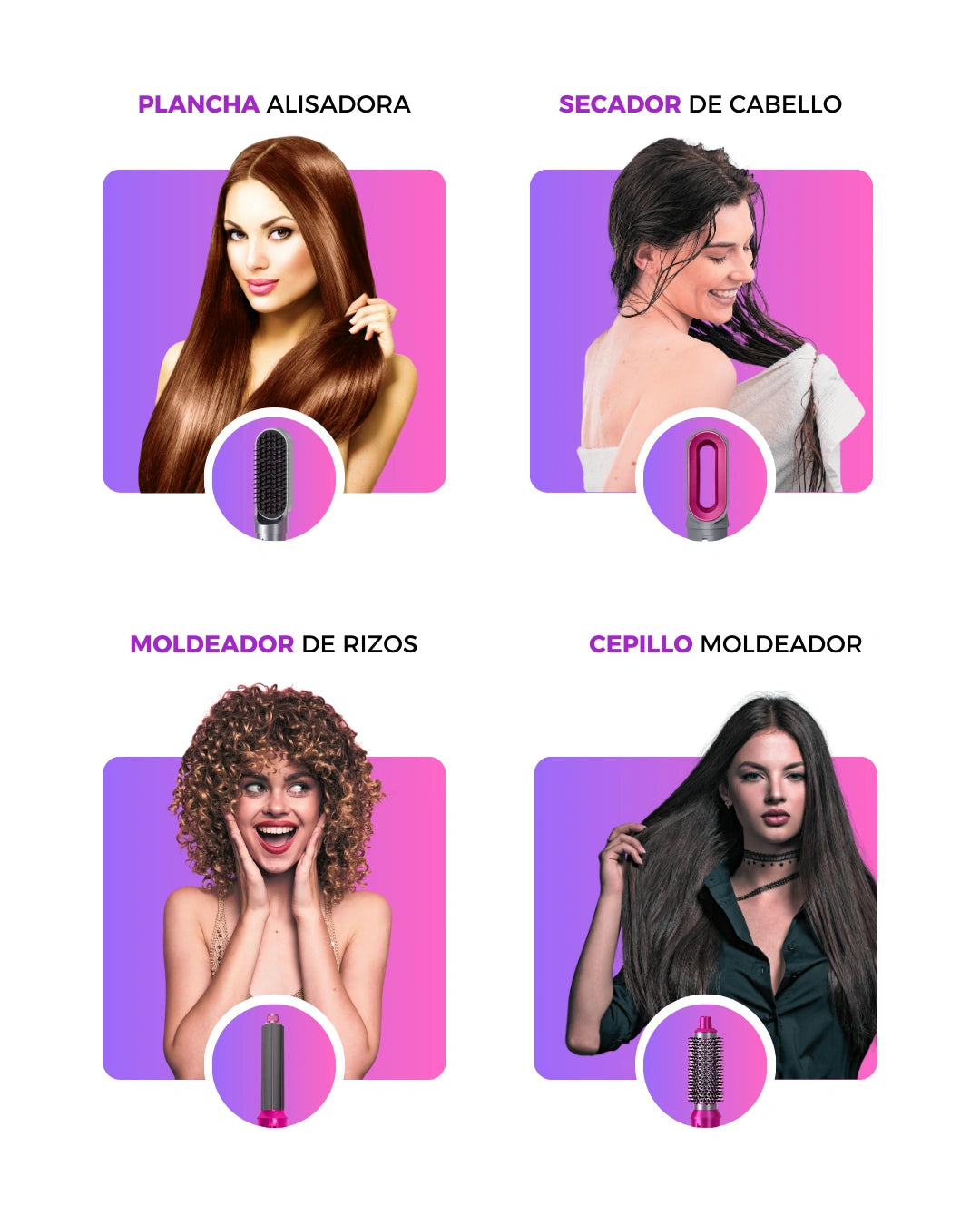 Cepillo de Peinado - 5 en 1 PROFESIONAL™ | ENVÍO GRATIS + PAGO CONTRAREEMBOLSO